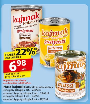 Masa kajmakowa różne rodzaje promocja w Auchan