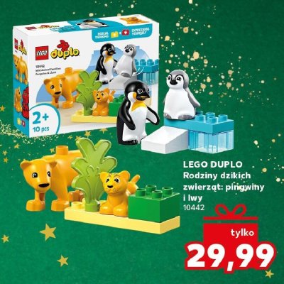 Rodziny dzikich zwierząt: pingwiny i lwy LEGO DUPLO 10442 promocja w Kaufland