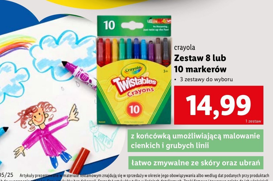 Markery Crayola promocja w Lidl