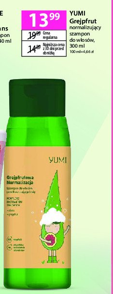 Szampon grejpfrutowa normalizacja Yumi cosmetics promocja