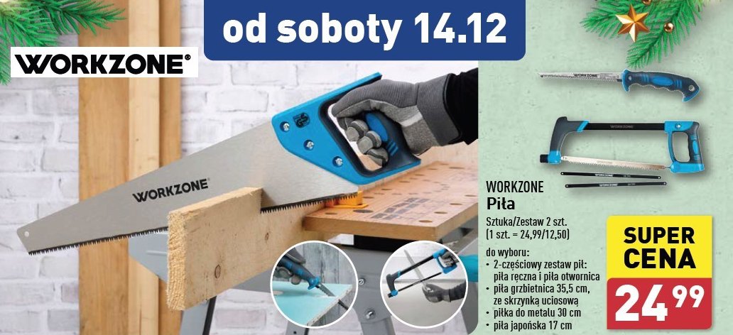 Piła kabłąkowa 30 cm 3w1 WORKZONE promocja