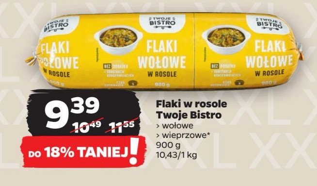 Flaki wieprzowe w rosole TWOJE BISTRO promocja