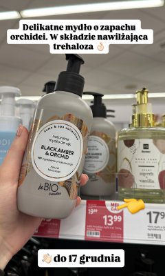 Mydło do rąk Black Amber & Orchid promocja w Rossmann