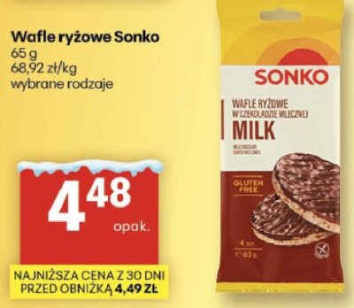 Wafle ryżowe Sonko 65 g promocja w Delikatesy Centrum