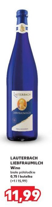 Wino Lauterbach liebfraumilch promocja w Kaufland