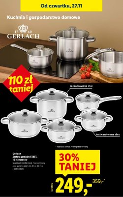 Zestaw garnków FIRST 10 elementów promocja w Lidl