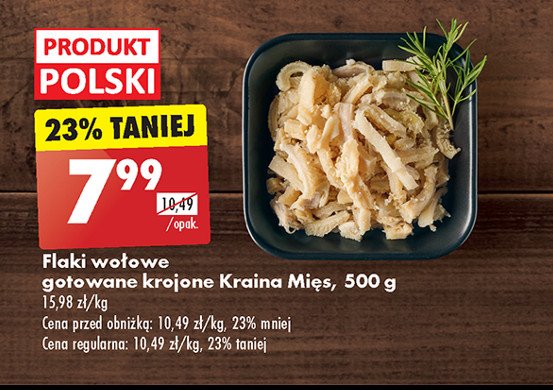 Flaki wołowe gotowane krojone Kraina mięsa promocja