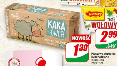 Pieczywo chrupkie kaka-owca Tovago promocja