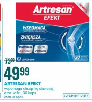 Kapsułki wspomagające chrząstkę stawową Artresan efekt promocja