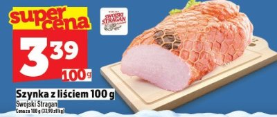 Szynka z liściem 100 g promocja w TOPAZ
