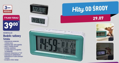 Budzik radiowy bia艂y Krontaler promocja