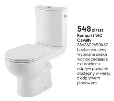 Kompakt WC Cavally promocja w Castorama