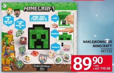 Naklejkománt 3D Minecraft promocja w Selgros