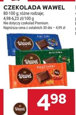 Czekolada wawel, różne rodzaje promocja w Stokrotka