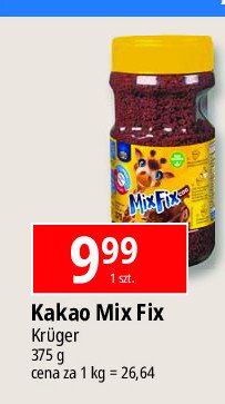 Kakao rozpuszczalne Kruger mix fix promocja