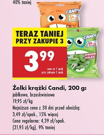 Żelki brzoskwiniowe Candi promocja w Biedronka