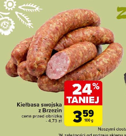 Kiełbasa swojska z brzezin promocja