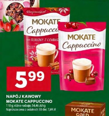 Napój kawowy Mokate Cappuccino różne smaki promocja w Stokrotka