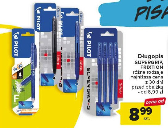 Długopis supergrip niebieski Pilot promocja