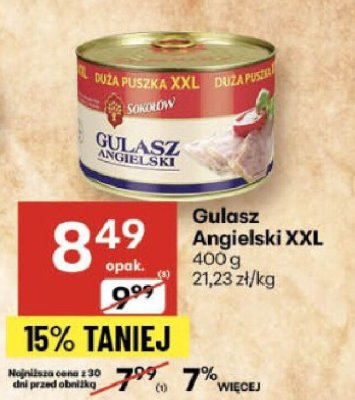 Gulasz Angielski XXL promocja w Delikatesy Centrum