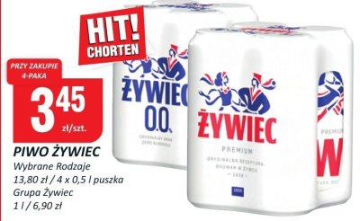 Piwo Żywiec białe z nutą maliny promocja w Chorten