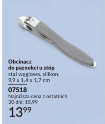 Obcinacz do paznokci u stóp stal nierdzewna, silikon promocja w AVON