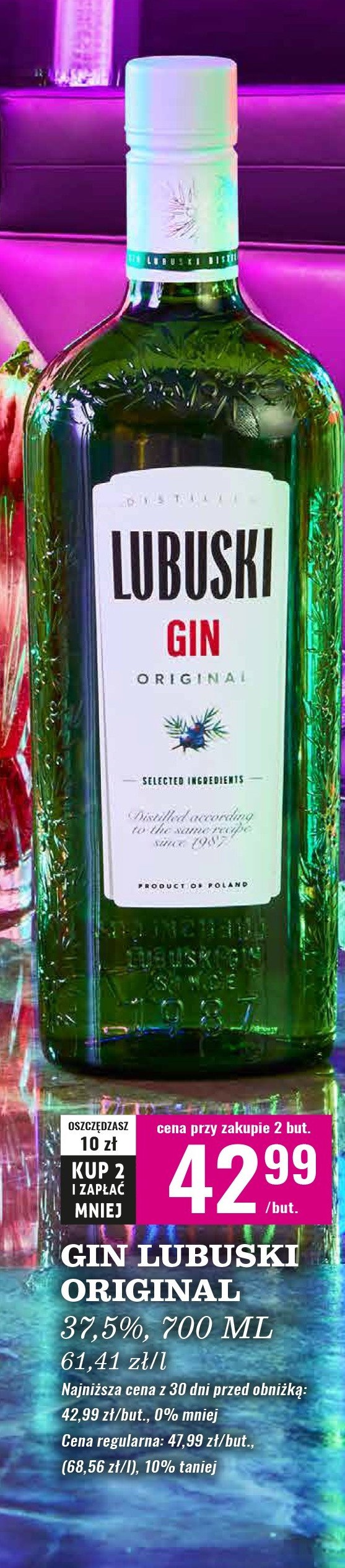 Gin Lubuski gin promocja w Biedronka