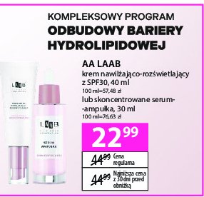 Krem spf30 nawilżająco-rozświetlający Aa laab promocja