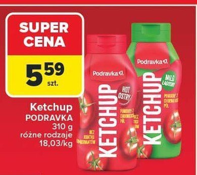 Ketchup 310 g, różne rodzaje Podravka promocja w Carrefour
