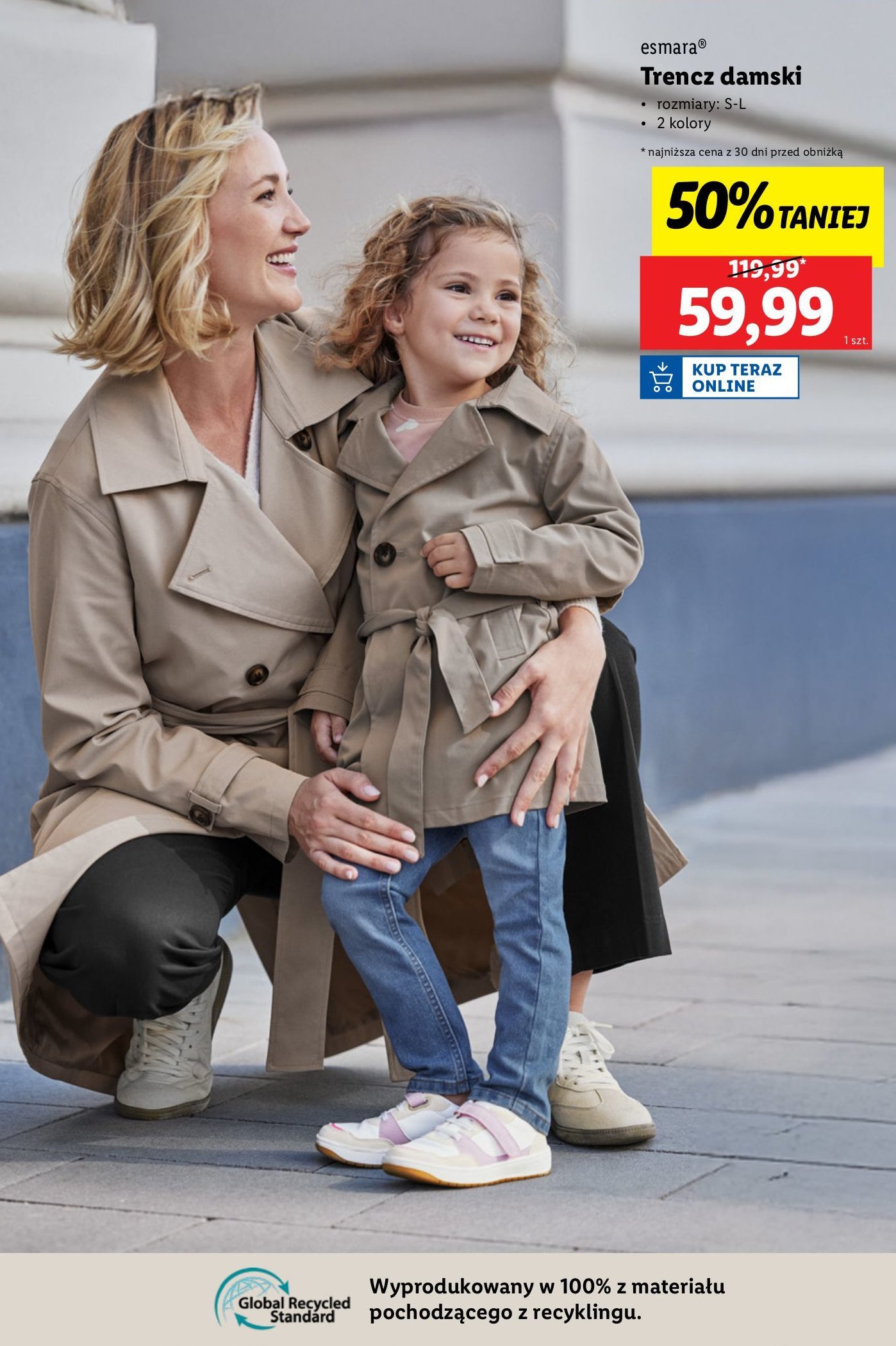 Trencz damski Esmara promocja w Lidl