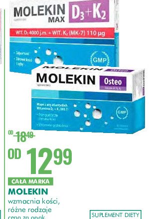 Tabletki MOLEKIN MAX D3 + K2 promocja