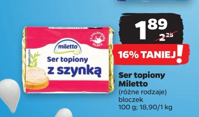 Ser topiony z szynką Miletto promocja