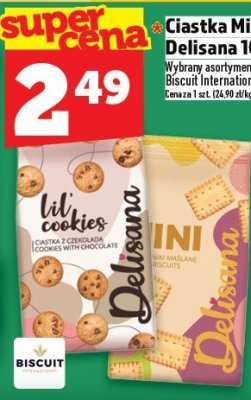 Ciastka Mini Delisana 100 g promocja w TOPAZ
