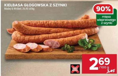 Kiełbasa Głogowska z szynki Madej & Wróbel promocja w Stokrotka