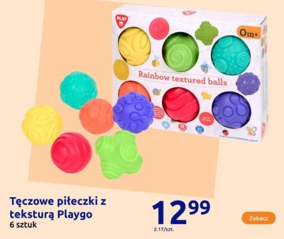 Zabawka Tęczowe piłeczki z teksturą Playgo 6 sztuk promocja w Action