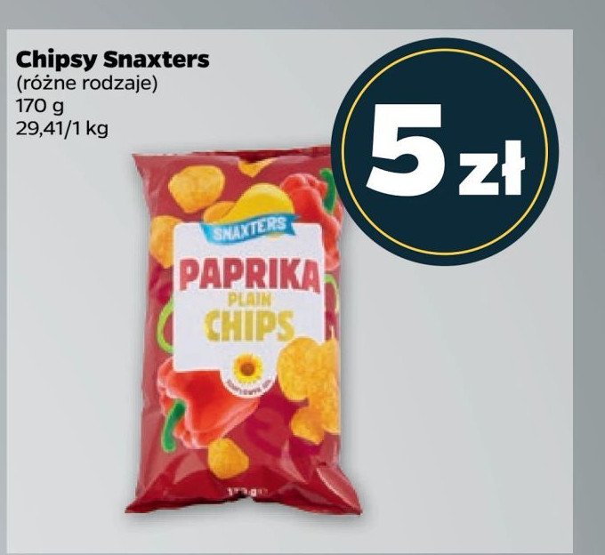 Chipsy paprykowe Snaxters promocja