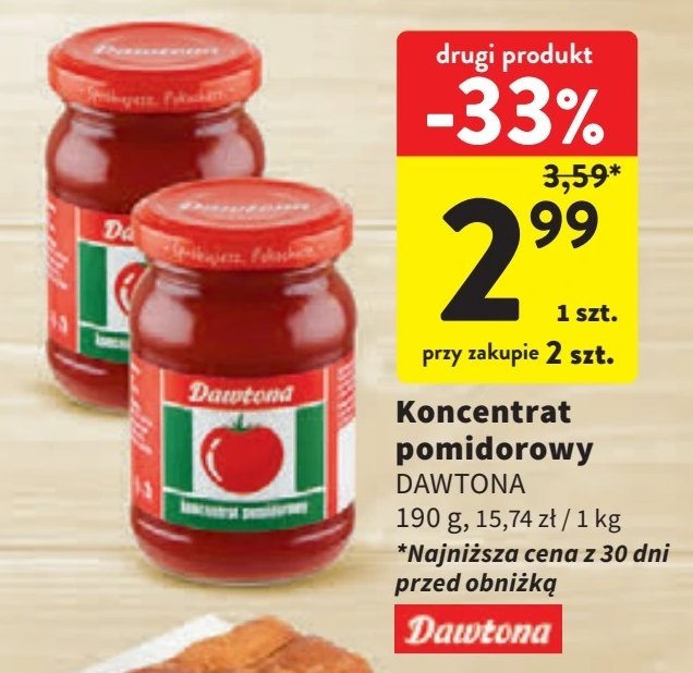 Koncentrat pomidorowy Dawtona promocja w Intermarche