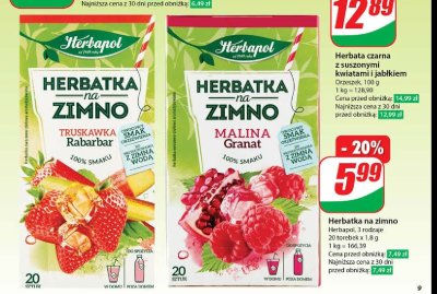 Herbatka truskawka-rabarbar Herbapol herbatka na zimno promocja
