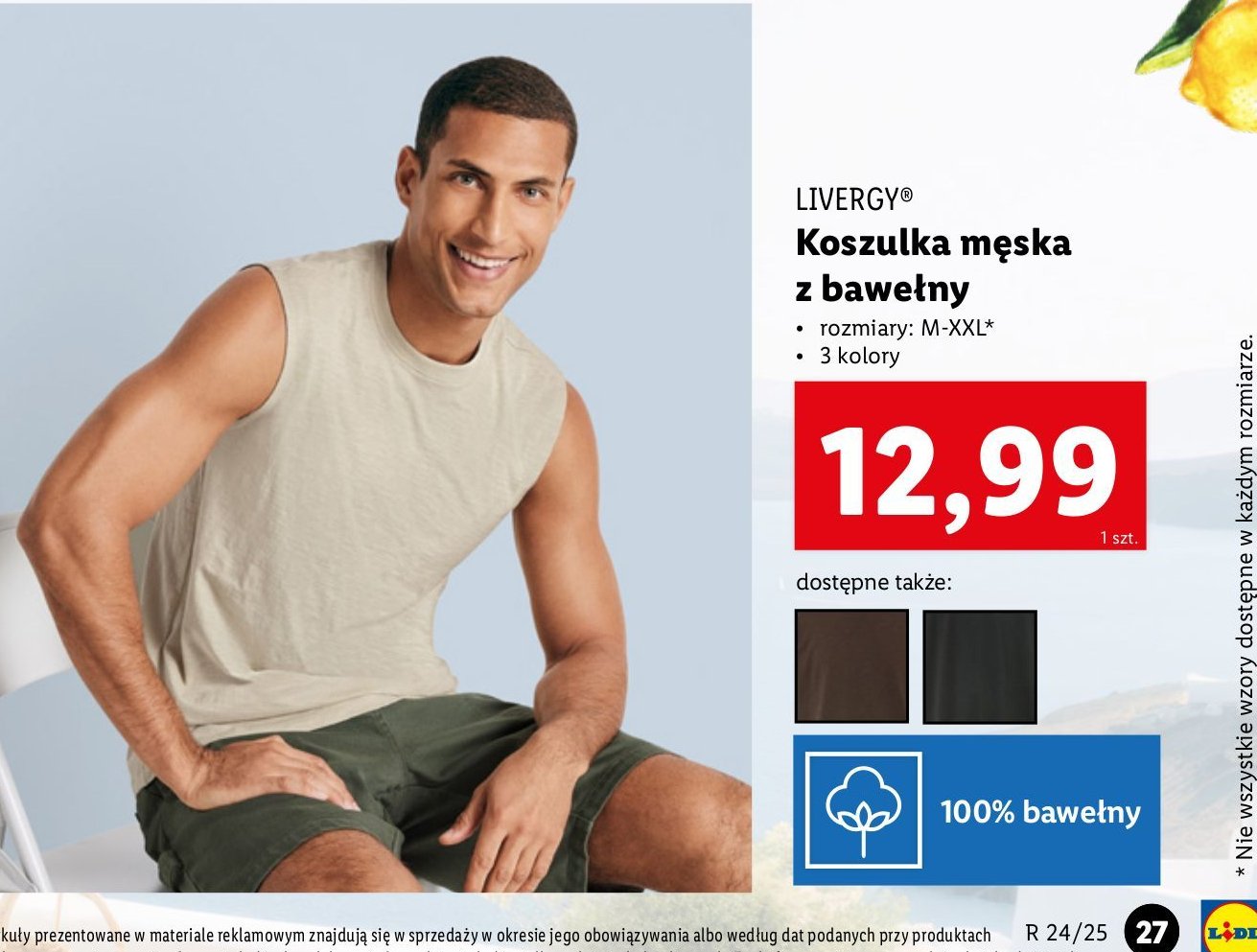 Koszulka męska m-xxl Livergy promocja w Lidl