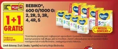 Bebiko 600 g/1000 g; 2, 2R, 3, 3R, 4, 4R, 5 promocja w Biedronka