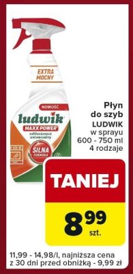 Płyn do szyb LUDWIK w sprayu 600-750 ml 4 rodzaje promocja w Carrefour Express