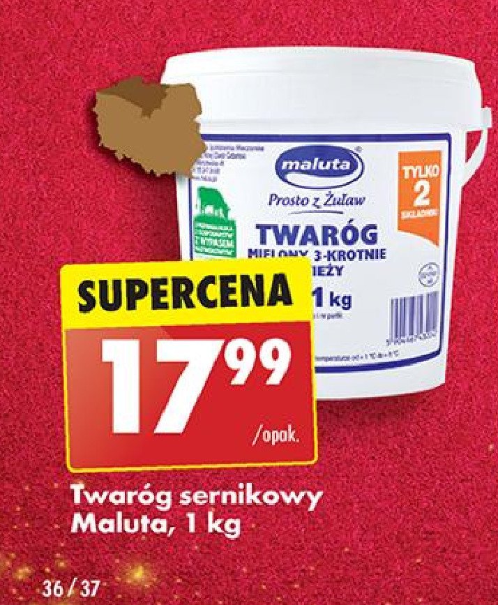 Twaróg 3-krotnie mielony Maluta promocja