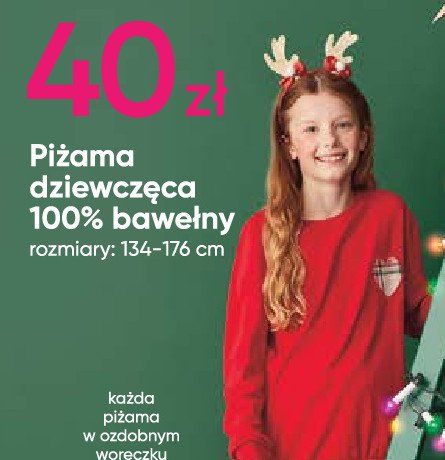 Piżama dziewczęca świąteczna 134-176 cm promocja
