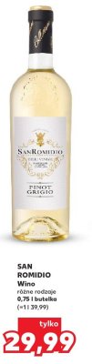 Wino SAN ROMIDIO PINOT GRIGIO różne rodzaje promocja w Kaufland
