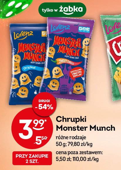 Chrupki sweet chilli Lorenz monster munch promocja