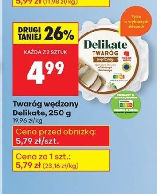 Twaróg wędzony  promocja w Biedronka