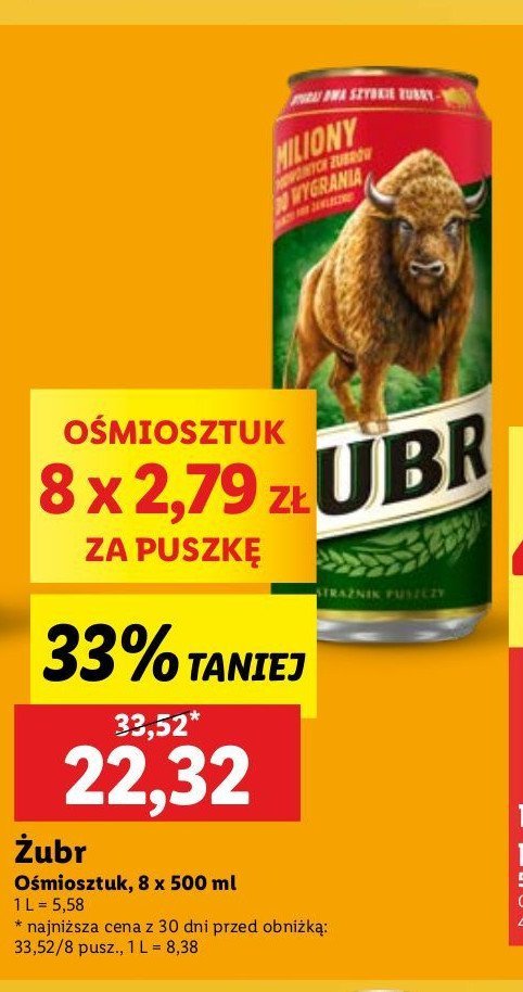 Piwo Żubr promocja w Supeco