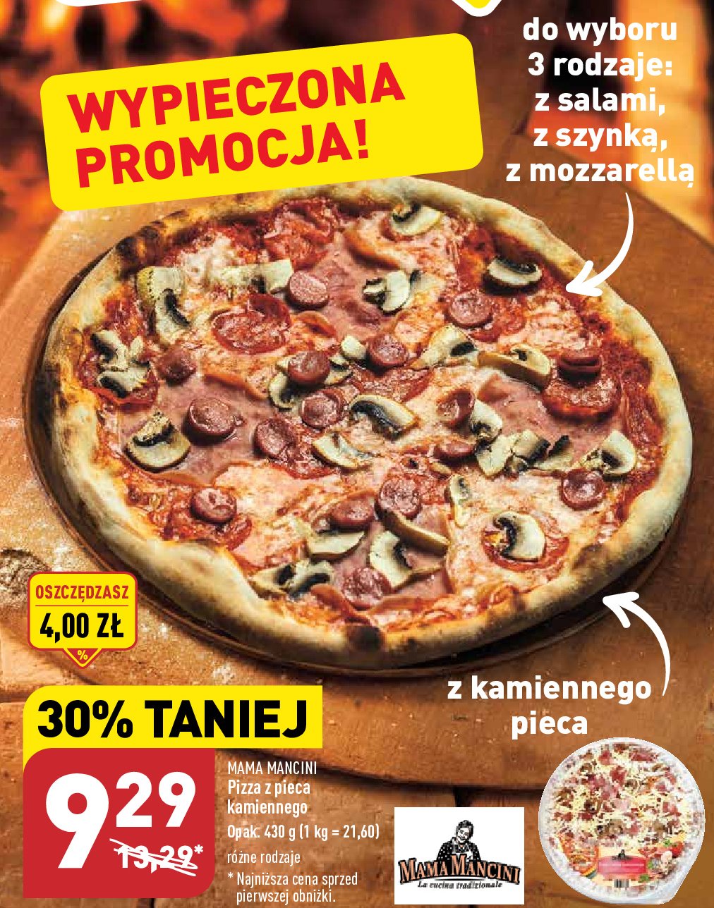 Pizza z mozzarellą Mama mancini promocja