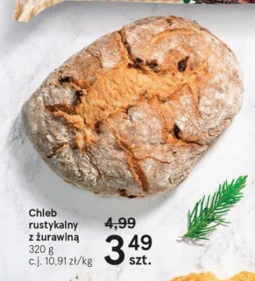 Chleb rustykalny z żurawiną promocja