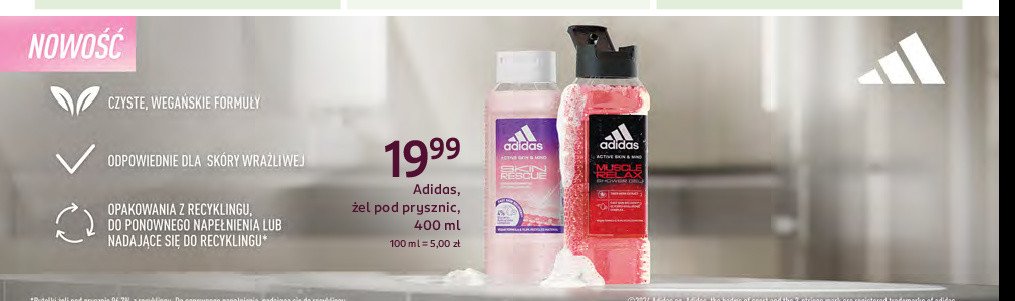 Żel pod prysznic muscle relax Adidas active skin & mind promocja